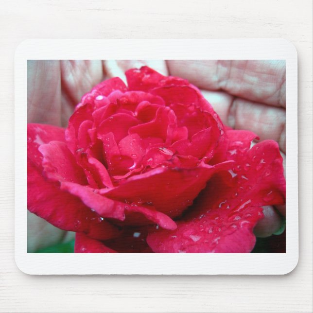 Red Rose Mouse Pad (Front)