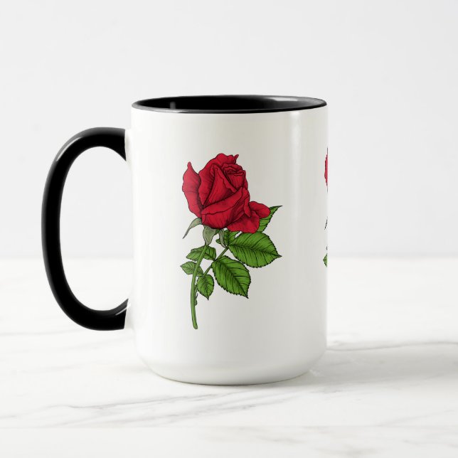 Red rose mug (Left)