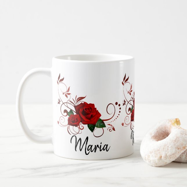 Red Rose Mug (With Donut)