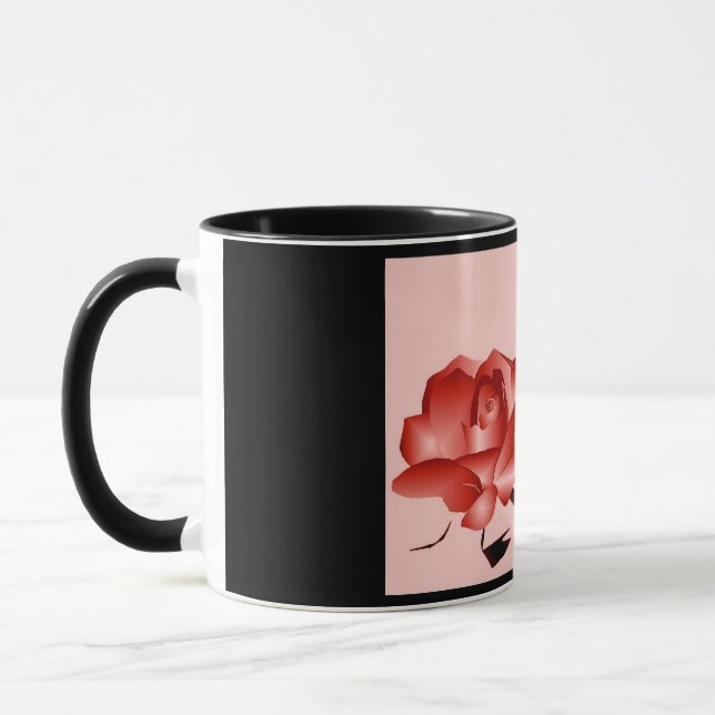 "Red Rose" Mug - Customizable (Left)