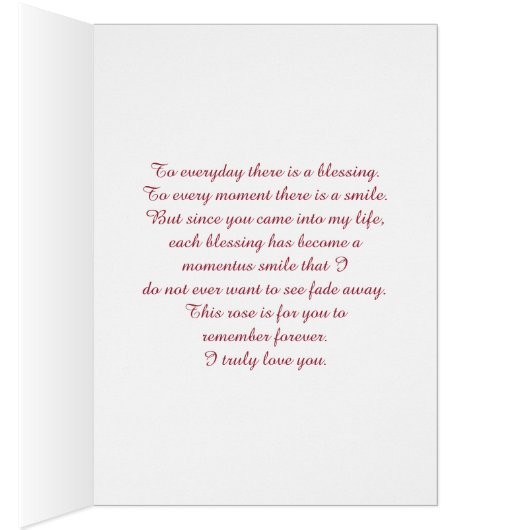 Red Rose My Love (Inside (Right))