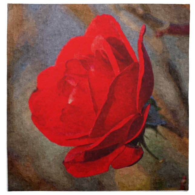 Red Rose Napkin (Front)
