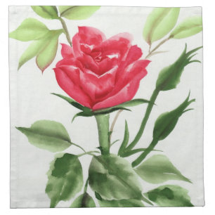 Red Rose Napkin