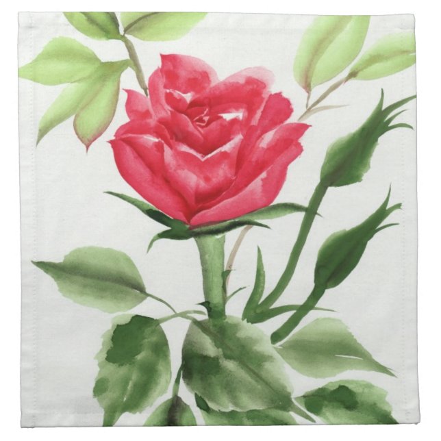 Red Rose Napkin (Front)