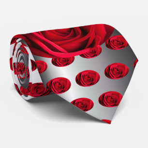 Red Rose Neck Tie