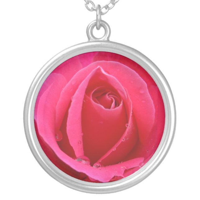 Red Rose Necklace Pink Red Rose Gifts Keepsake (Front)