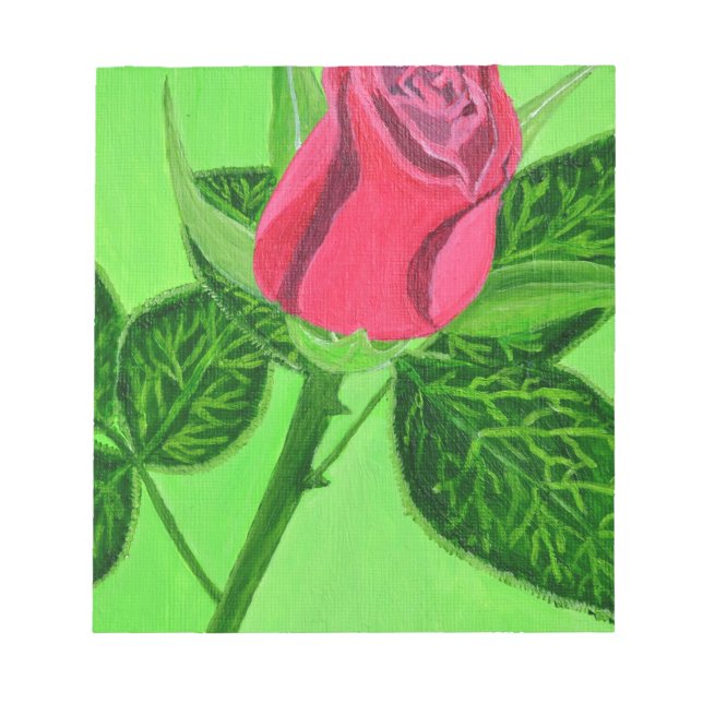Red Rose Notepad (Front)