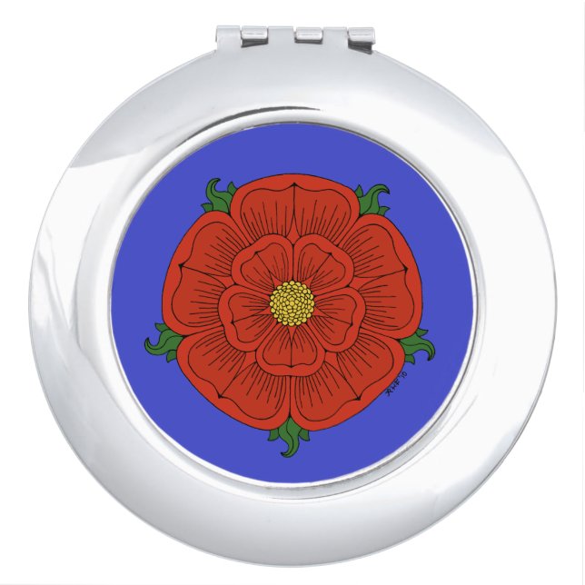 Red Rose of Lancaster Compact Mirror (Front)
