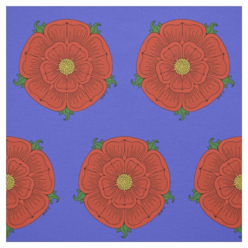 Red Rose of Lancaster Fabric