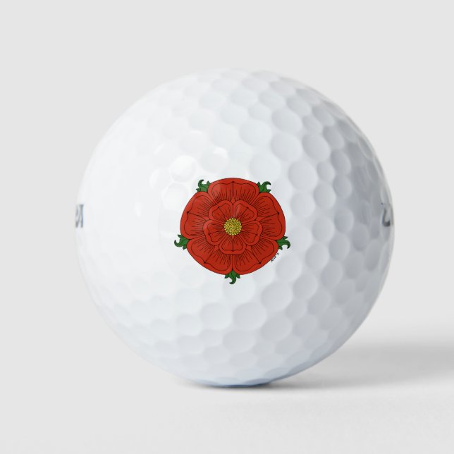 Red Rose of Lancaster Golf Balls (Front)