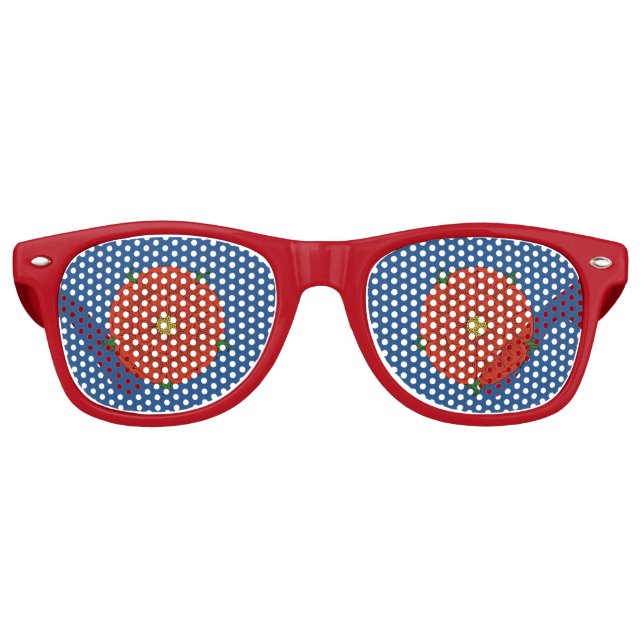 Red Rose of Lancaster Retro Sunglasses (Front)