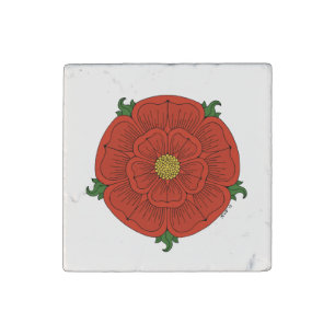Red Rose of Lancaster Stone Magnet