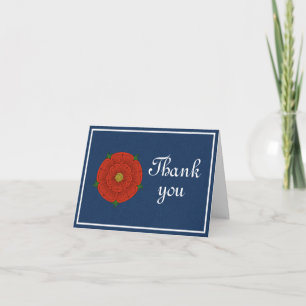 Red Rose of Lancaster Thank You Card