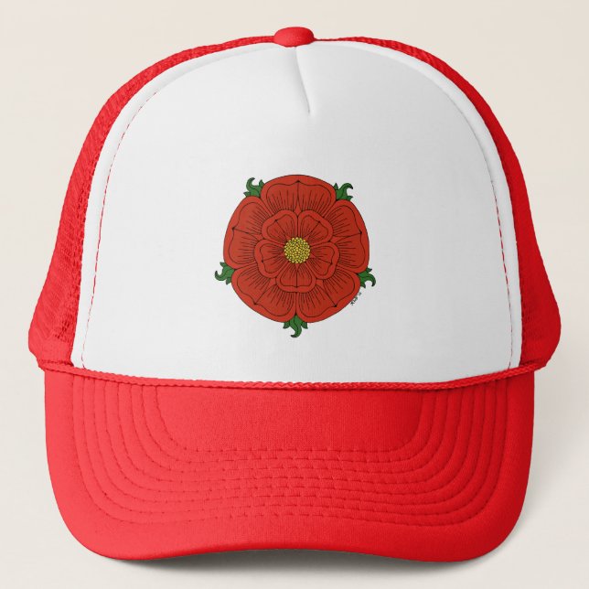 Red Rose of Lancaster Trucker Hat (Front)