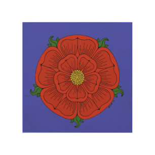 Red Rose of Lancaster Wood Wall Art