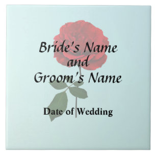 Red Rose of Summer Wedding Products Ceramic Tile