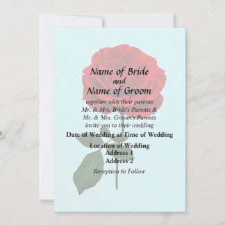 Red Rose of Summer Wedding Products Invitation
