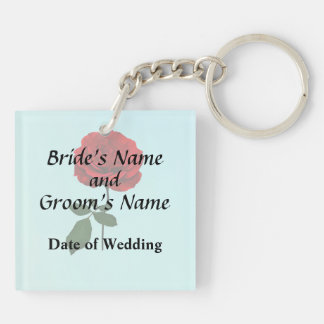 Red Rose of Summer Wedding Products Keychain