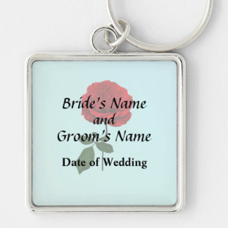 Red Rose of Summer Wedding Products Keychain