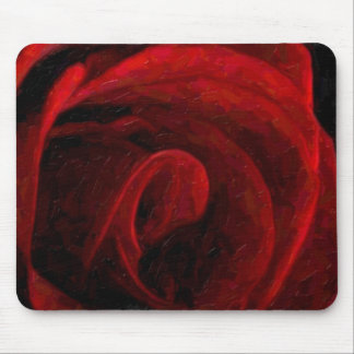 Red Rose Oil Painting Mouse Pad
