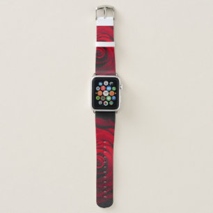 Red rose on black background vintage effect apple watch band