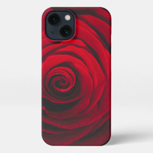 Red rose on black background vintage effect iPhone 13 case
