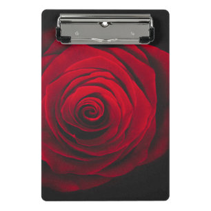 Red rose on black background vintage effect mini clipboard