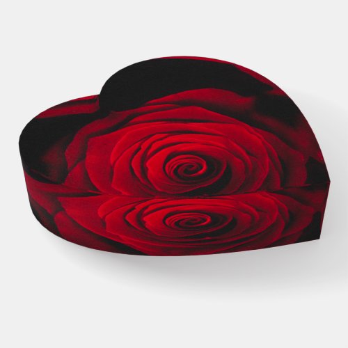 Red rose on black background vintage effect paperweight