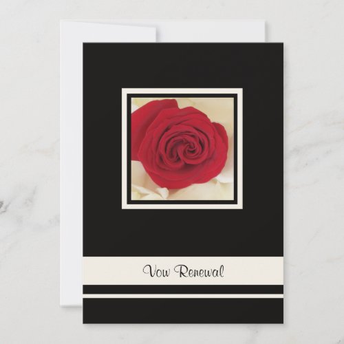 Red Rose Vow Renewal Invitation