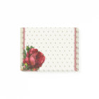 Red Rose on Lace Dots Background Notes