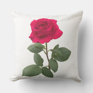 Red rose outdoor pillow