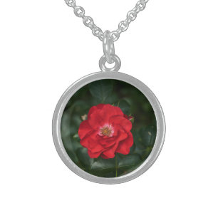 Red Rose P6568 Sterling Silver Necklace
