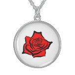 Red Rose Flower Necklace | Zazzle