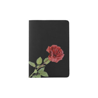 Red Rose Passport Holder