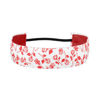 Red Rose Pattern Non-Slip Headband