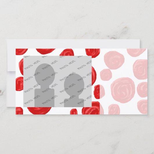 Red Rose Pattern on White. (Front)