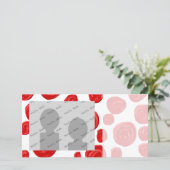 Red Rose Pattern on White. (Standing Front)