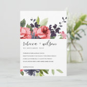 RED ROSE PEONY FLORAL WATERCOLOR BUNCH WEDDING (Standing Front)