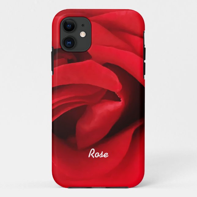 Red Rose Personalized Case-Mate iPhone Case (Back)