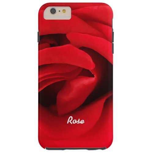 Red Rose Personalized Tough iPhone 6 Plus Case