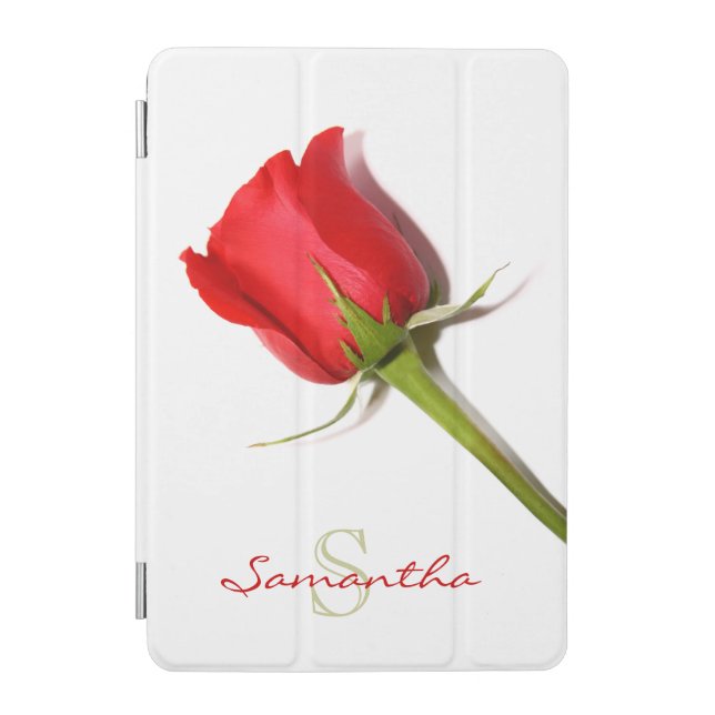 Red Rose Personalized iPad Mini Cover (Front)