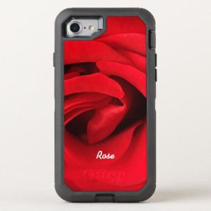 Red Rose Personalized OtterBox Defender iPhone SE/8/7 Case