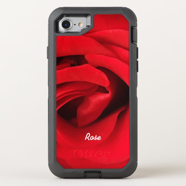 Red Rose Personalized Otterbox iPhone Case (Back)