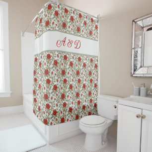 Red Rose Personalized Shower Curtain