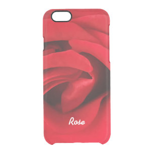 Red Rose Personalized Clear iPhone 6/6S Case