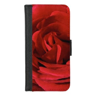 Red Rose Petals Abstract iPhone 8/7 Wallet Case