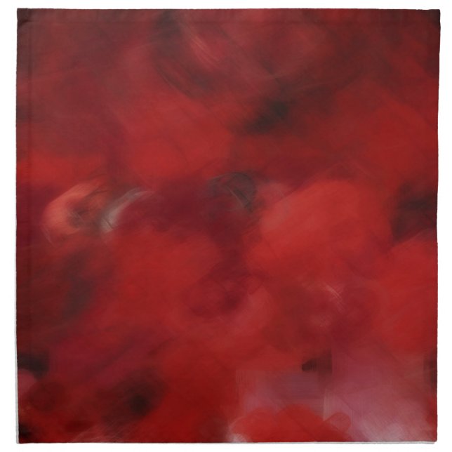 Red Rose Petals Painting Art 2 - Napkins (Front)