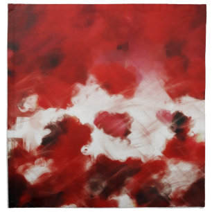Red Rose Petals Painting Art Napkins