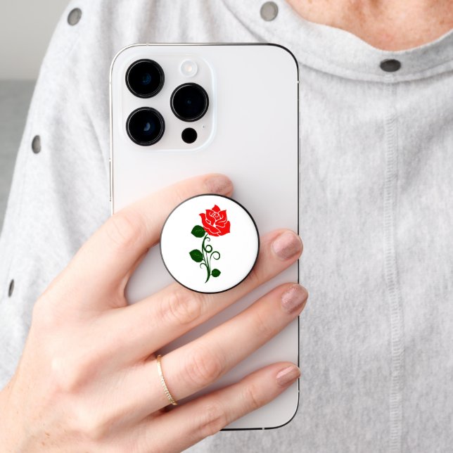 Red Rose Phone Grip (Hand)