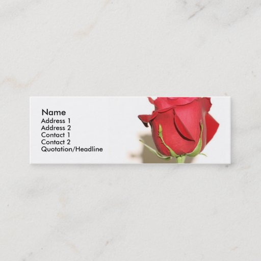 Customizable Red Rose Photo Wedding Favor Tag Customizable Business Card Templates